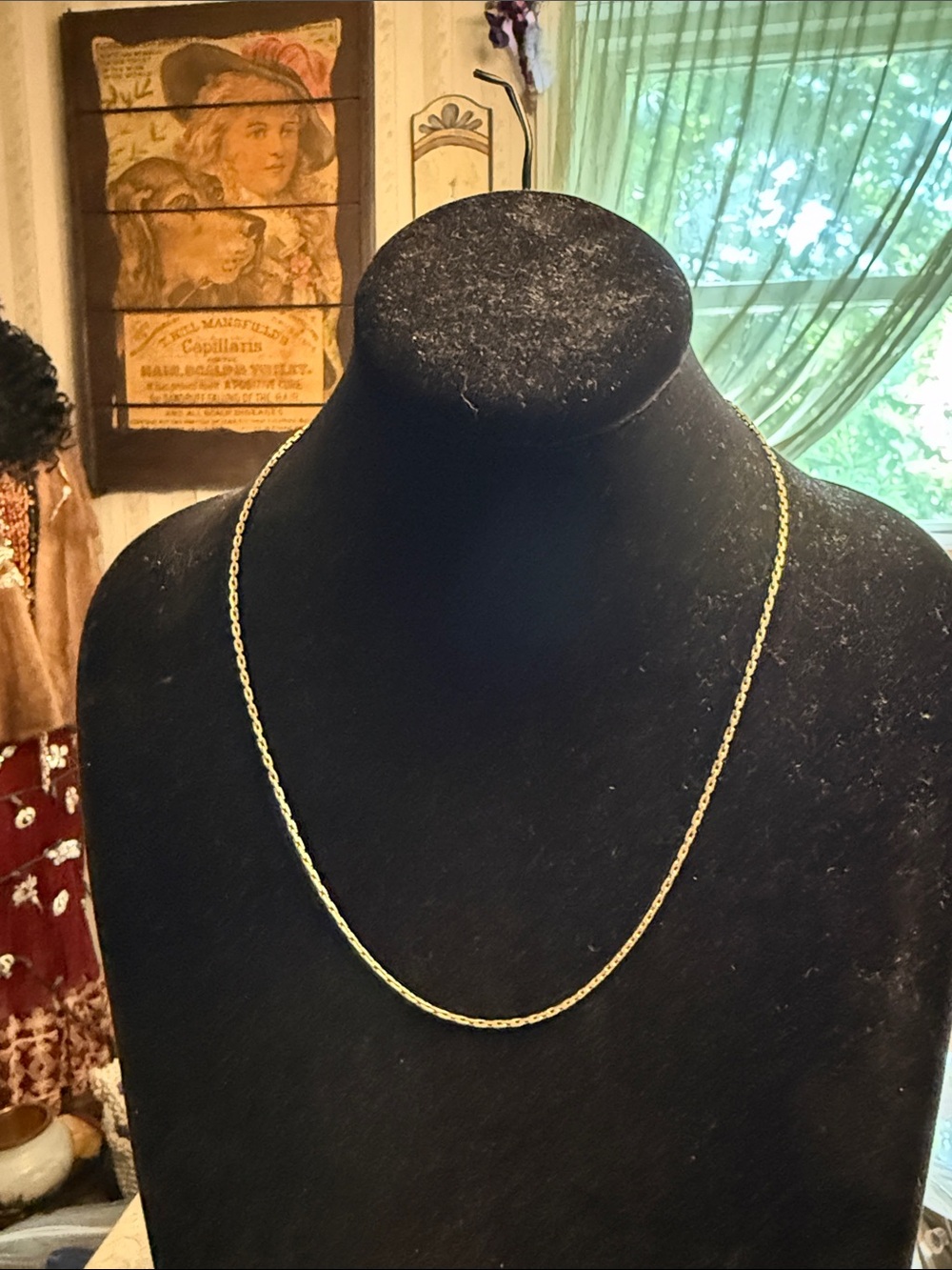 Vintage 12 karat gold filled fancy chain necklace 18 long inches